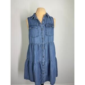Vintage Velvet Heart pale chambray  dress  women's  size S